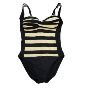 La Blanca Black & Cream One Piece Swimsuit Sz 4